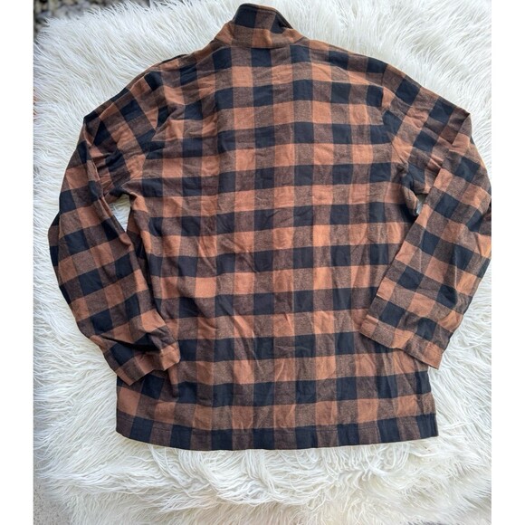 Skims Flannel Sleep Top Jasper Buffalo Check Size Large - Picture 10 of 11